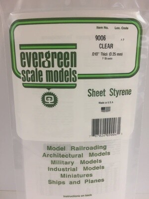 Evergreen 9006 Clear .010&quot; Thick 2-Pack