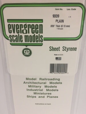 Evergreen 9009 Plain .005&quot; Thick