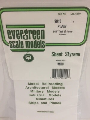 Evergreen 9015 Plain .015&quot; Thick