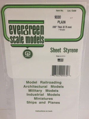 Evergreen 9030 Plain .030&quot; Thick