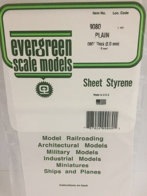 Evergreen 9080 Plain .080&quot; Thick