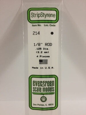 Evergreen 214 1/8&quot; Rod 4-Pack