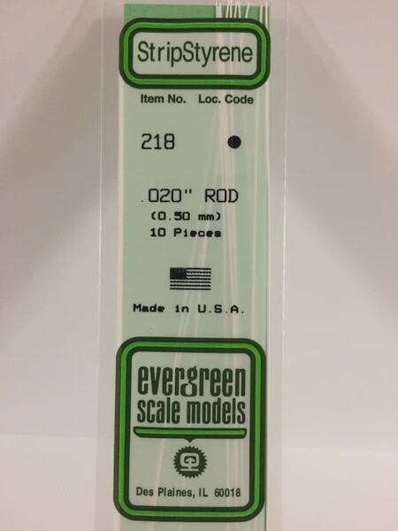 Evergreen 218 .020" Rod
