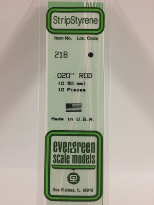 Evergreen 218 .020&quot; Rod