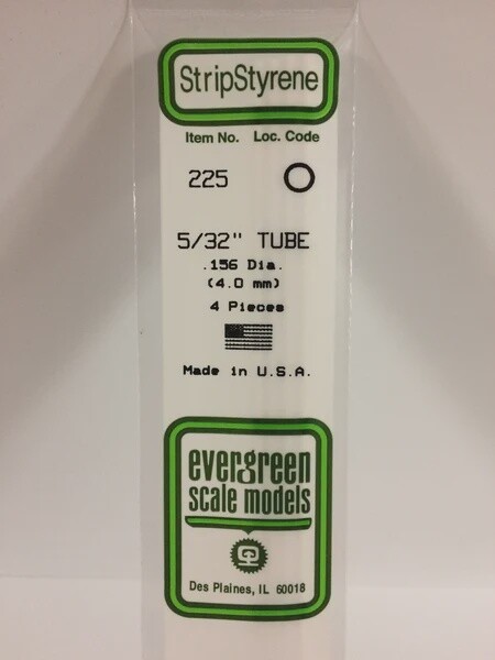 Evergreen 225 5/32&quot; Tube 4-Pack