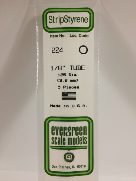 Evergreen 224 1/8" Tube 5-Pack