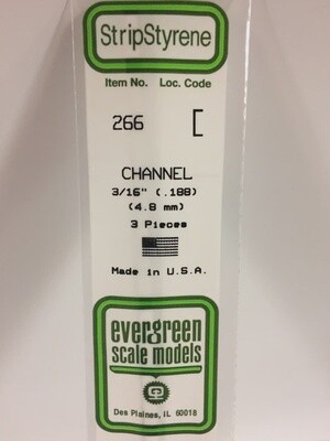 Evergreen 266 3/16" Channel 3-Pack