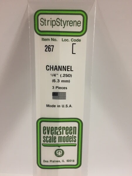 Evergreen 267 1/4&quot; Channel 3-Pack