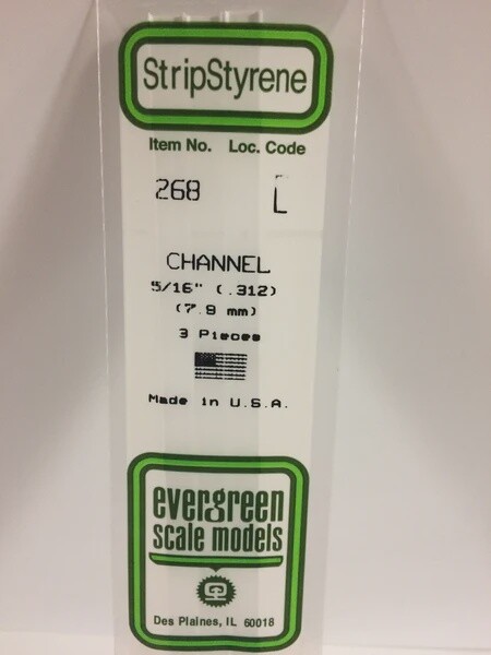 Evergreen 268 5/16" Channel 3-Pack