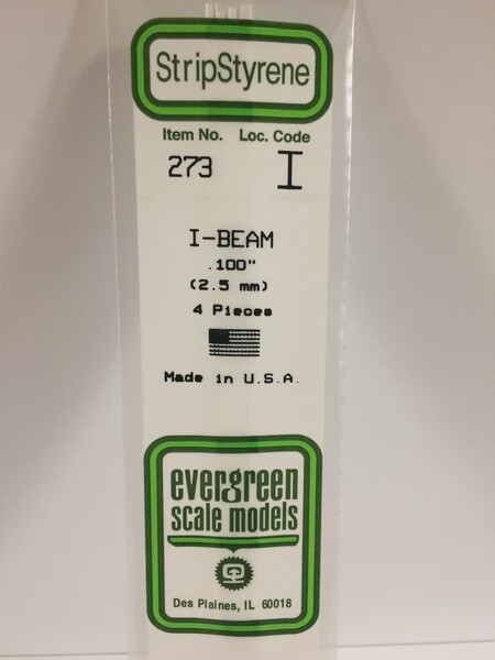 Evergreen 273 .100&quot; I-Beam 4-Pack