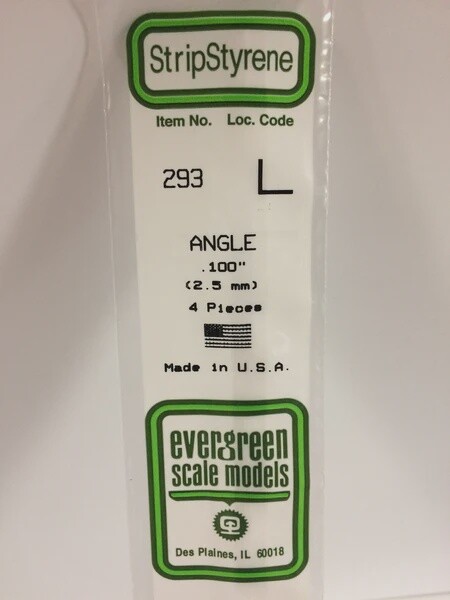 Evergreen 293 .100" Angle 4-Pack
