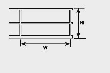 Plastruct 90681 N 1:200 Styrene Hand Rail 2-Pack