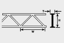 Plastruct 90658 1&quot; Styrene Truss