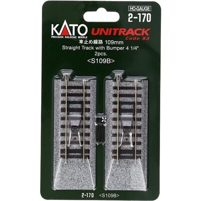 Kato HO 2-170 Straight Track with Bumper 4 1/4&quot;