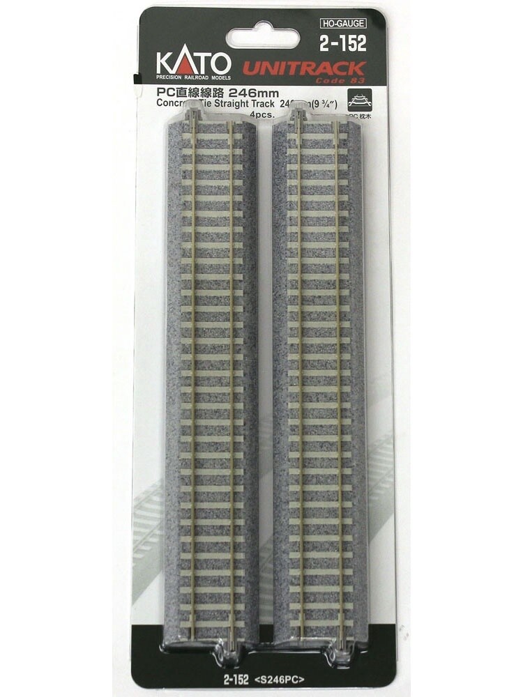 Kato HO 2-152 Concrete Tie Straight Track 246mm (9 3/4&quot;)
