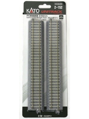 Kato HO 2-152 Concrete Tie Straight Track 246mm (9 3/4&quot;)