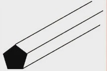 Plastruct 90831 .020" Styrene Pentagon Rod