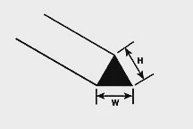 Plastruct 90841 .130&#39; Triangular rod
