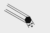 Plastruct 90873 .040&quot; Styrene Hex Rod