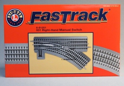 Lionel O 6-81251 FasTrack O31 Right Manual Switch