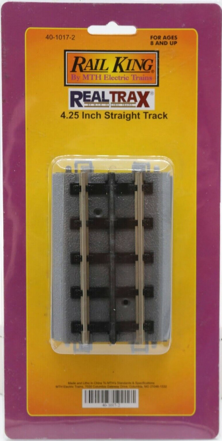 MTH 40-1017-2 O RealTrax 4.25&quot; Straight 2-Pack (LAST 1)
