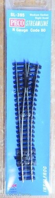 Peco N SL-395 R/H Turnout Code 80  Insulfrog #6