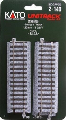 Kato HO 2-120 4 1/2&quot; Straight Track 4-Pack