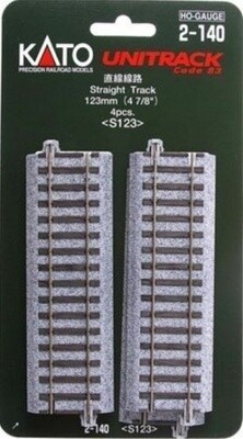 Kato HO 2-120 4 1/2&quot; Straight Track 4-Pack