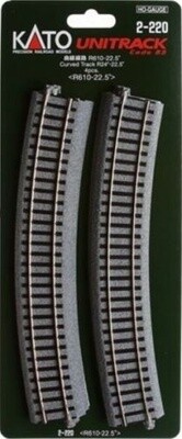 Kato HO 2-220 24" 22.5-Degree Radius 4-Pack