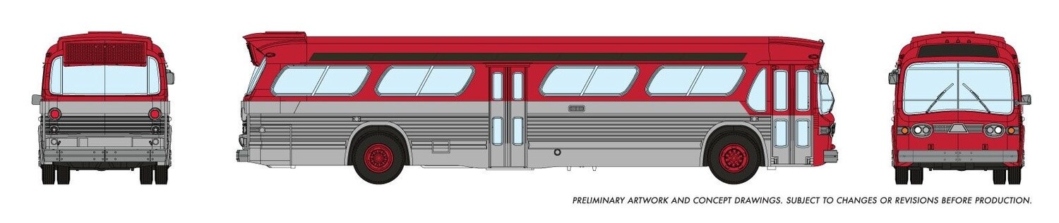 Rapido N New Look Bus Red/Silver