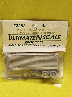 Ultimate #2252 N 1947 Fruehauf, 30&#39; Horizontal Ribbed Refrigerator Trailer