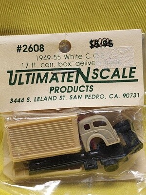 Ultimate #2608 N 1949-55 White COE 17&#39; Corrugated Box Delivery Truck