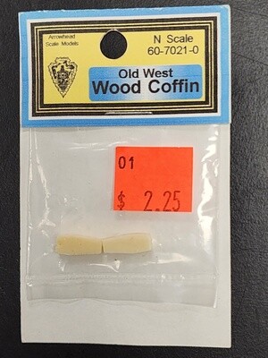 Arrowhead N 60-7021-0 Old West Wood Coffin
