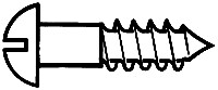 Walthers 947-1199 Wood Screw #2 - 1/2 Round Head