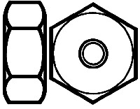 Walthers 947-1256 Nylon Hex Nut #4-40