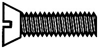Walthers 947-1043 Brass Machine Screw #00-90 x 1/4 Flat Head