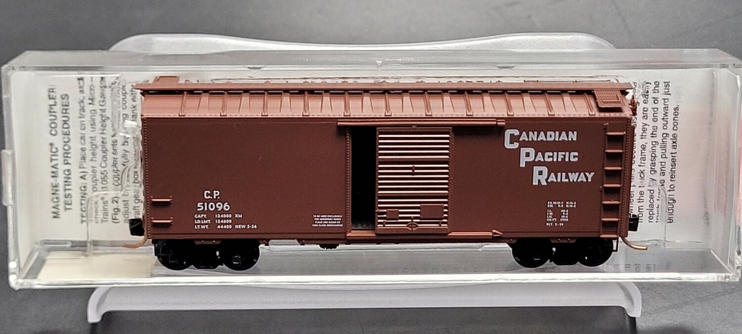 Used N Micro-Trains 20436/3 Canadian Pacific 40' Standard Box Car