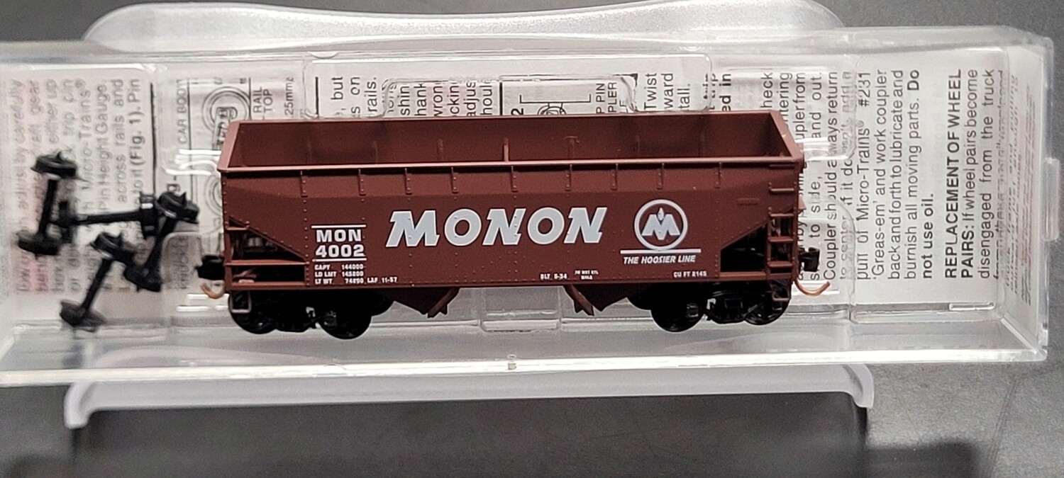 Used N Micro-Trains 55200 Monon 33' Twin Bay Hopper