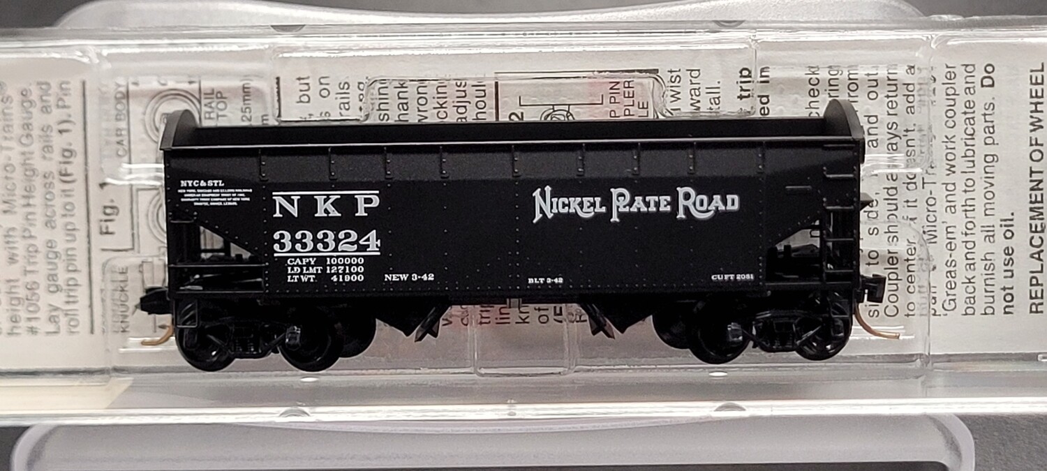 Used N Micro-Trains 87020 Nickel Plate Road 33' Twin Bay Hopper