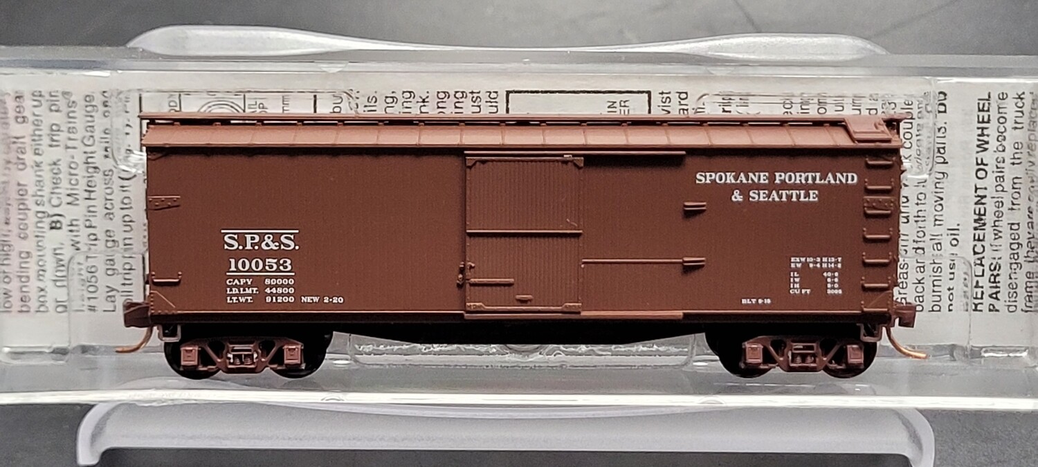 Used N Micro-Trains 39230 SP&S 40' Double-Sheathed Wood Box Car