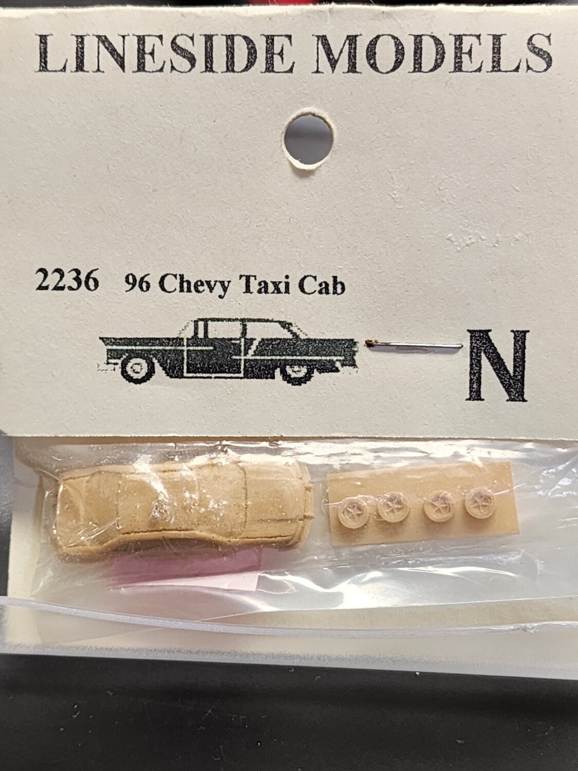 Lineside Models N #2236 96' Chevy Taxicab Kit
