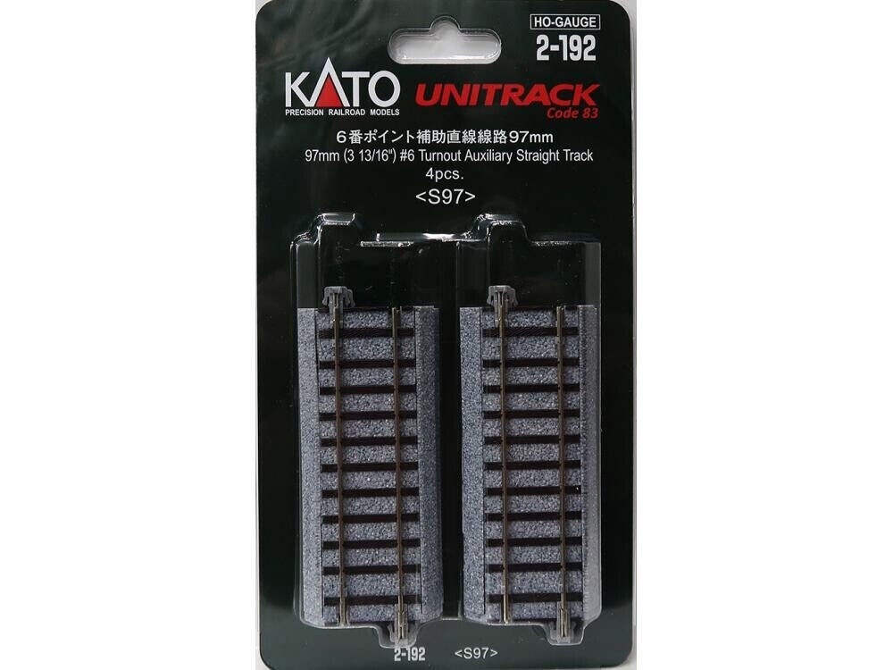 Kato HO 2-192 97mm Adj. Straight 4-Pack