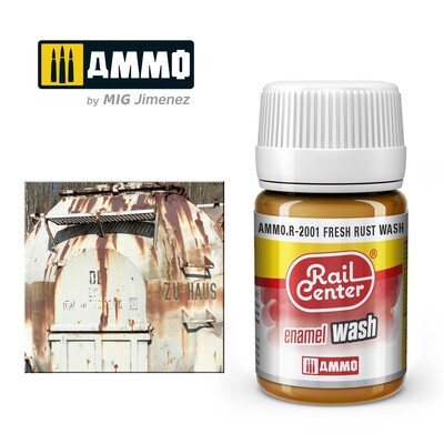 Ammo Rail Center Enamel Wash R-2001 Fresh Rust