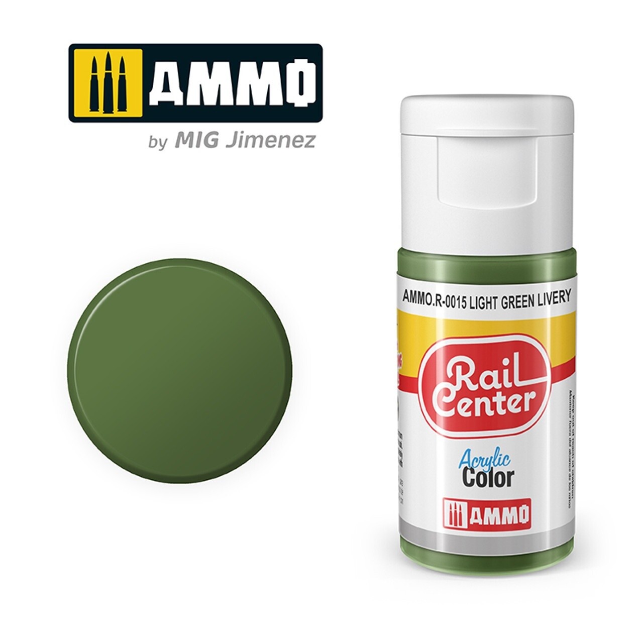 Ammo Rail Center Acrylic Color R-0015 Light Green Livery