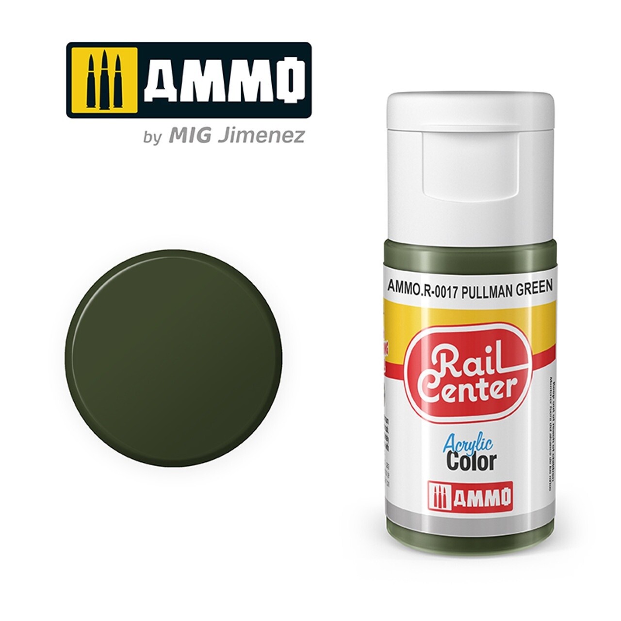 Ammo Rail Center Acrylic Color R-0017 Pullman Green