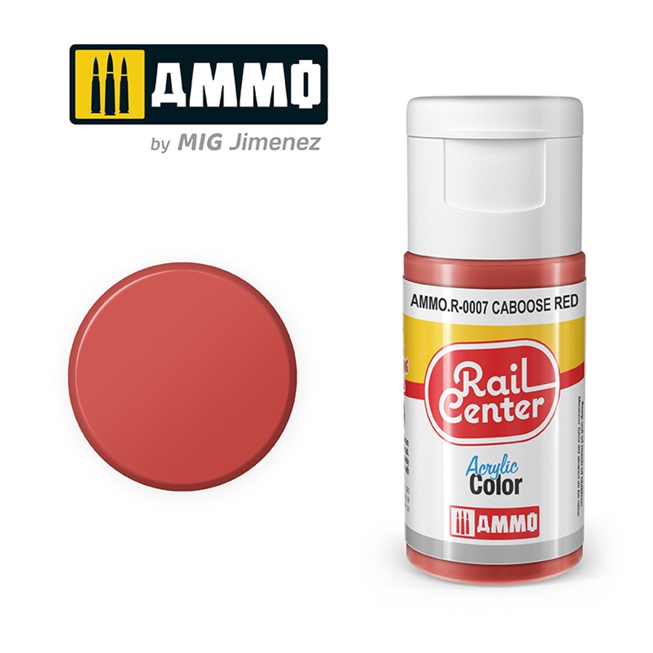 Ammo Rail Center Acrylic Color R-0007 Caboose Red