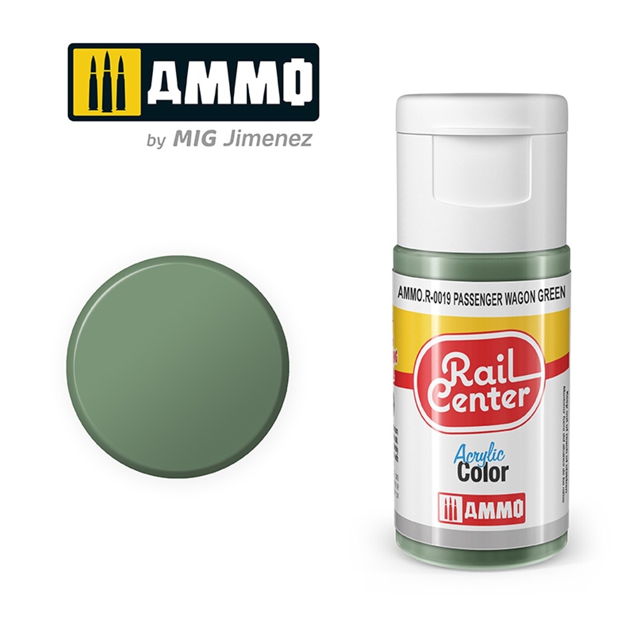 Ammo Rail Center Acrylic Color R-0019 Passenger Wagon Green
