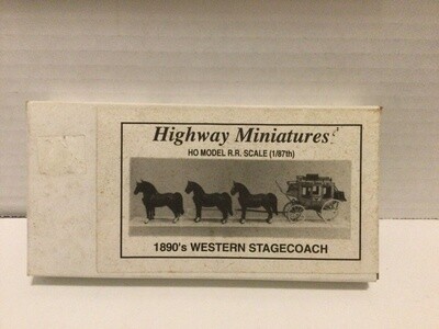 NEW Highway Miniatures HO 1890's Western Stagecoach