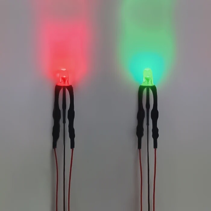 Evan Design BD5 Red/Green Bi-Directional LEDs 3mm T-1