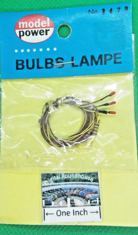 Model Power #147R Bulbs, Grain of Sand, 14 volt, 1.2 mm, Red (pkg. 3)